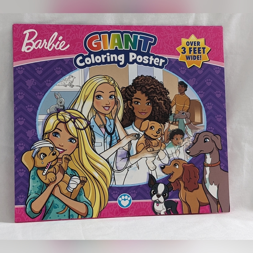 NEW Barbie Giant Coloring Poster, Over 3 Feet Wide